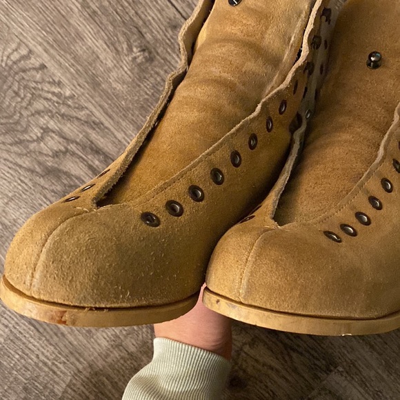 VINTAGE Riedell | Model 130M BOOTS ONLY Mens Size 5 Tan Discontinued Rental W6.5 - Picture 10 of 17